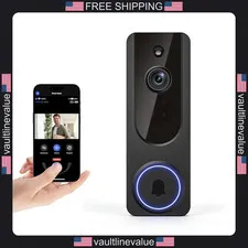 Gazing 1080P Wi-Fi Doorbell Camera with Night Vision 2-Way Audio Motion