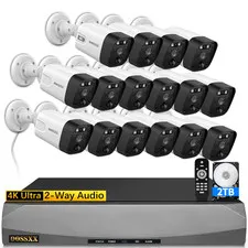 OOSSXX 4K 8MP 16-Camera PoE Security System NVR Kit