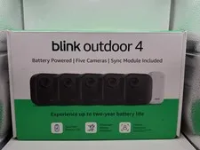 BRAND NEW BLINK Outdoor 4 (4th Gen) 5-Camera Security System w/ Sync Module Core