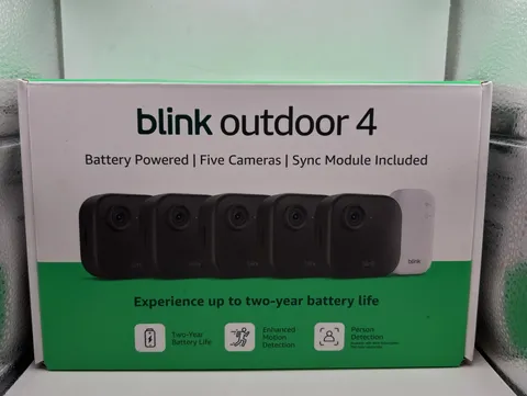 BRAND NEW BLINK Outdoor 4 (4th Gen) 5-Camera Security System w/ Sync Module Core