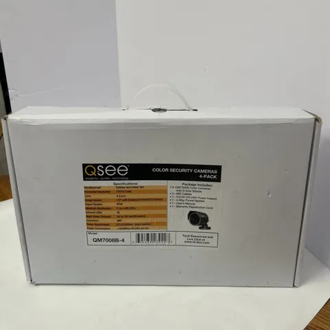 4 Total Q-See QM6006B Bullet Security Cameras – 600TVL, 120ft IR, BNC/12V NEW