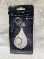 Safesound Personal Alarms 125db Personal Alarm Keychain White NEW 