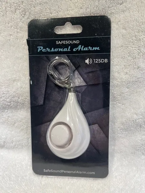 Safesound Personal Alarms 125db Personal Alarm Keychain White NEW 