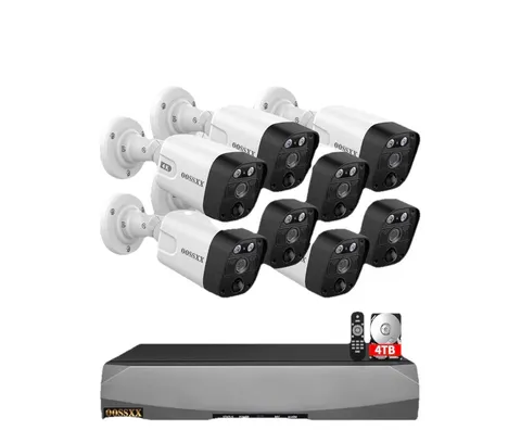NIB OOSSXX  4K POE Security Camera System,8 CH NVR with 8 Wired 4K Bullet Camera