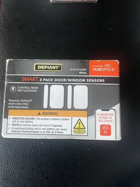 NEW DEFIANT SMART 2 PACK DOOR WINDOW SENSORS WIRELESS WHITE 1010516031