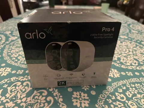 Arlo Pro 4 Wire Spotlight Security Camera - VMC4250P100NAS - White - New Sealed