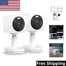 Indoor/Outdoor Security Camera with 1080p Video and Motion Alerts - 2-Pack