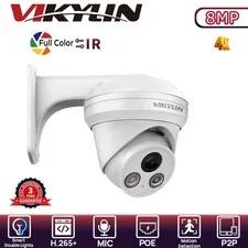NEW VIKYLIN C82 POE Dual Light Color Wired 8MP 4K IP Camera Mount Onvif NDAA Lot
