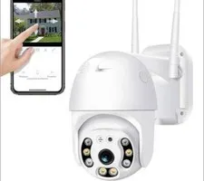 1080p IP Rotating Outdoor Camera - White PTZ Wifi