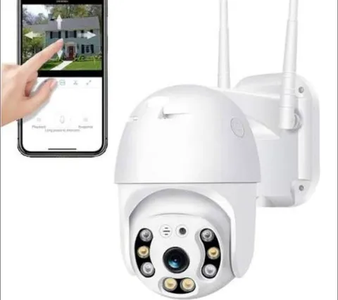 1080p IP Rotating Outdoor Camera - White PTZ Wifi