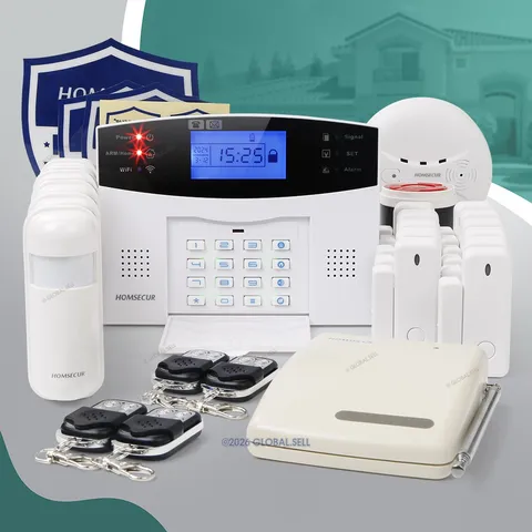HOMSECUR APP Controlled Wireless WIFI 4G GSM SMS Autodial Burglar Alarm System