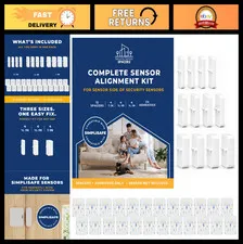 Home Security Sensor Bundle - 12 Side Spacers & 24 Adhesives | Easy Install Prot
