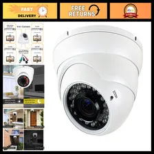 HD 1080P 4-in-1 Security Dome Camera, Varifocal Lens, Weatherproof, IR Night Vis