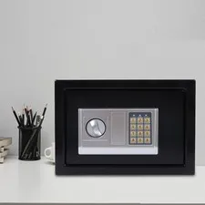 Digital Safe Box, Key & Password Unlock Home Security Cabinet for Valuables