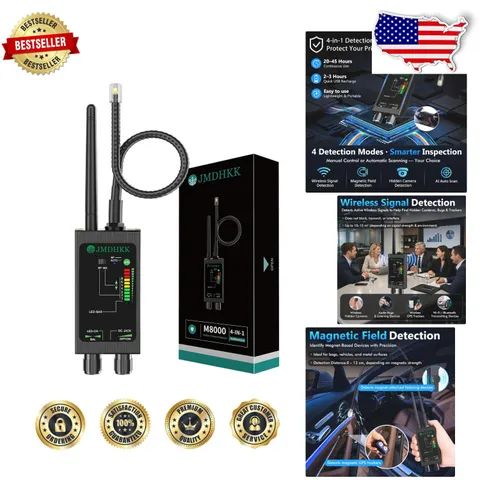 Elite Hidden Camera Detector, AI Wireless Signal Finder, Portable Privacy Device