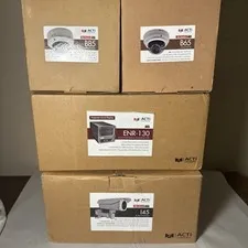 Lot ACTi Equipment ENR-130 NVR, B65 Cam, B85 Cam, I45 Cam NIB