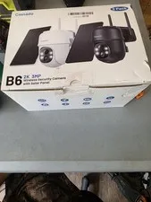 Cinnado B6 2K 3MP Wireless Security Camera With Solar Power Panel Open Box 