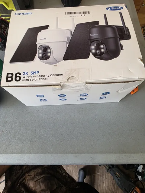 Cinnado B6 2K 3MP Wireless Security Camera With Solar Power Panel Open Box 