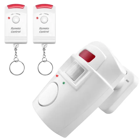 2X(Infrared Motion Sensor Alarm - Burglar Alarm with 2 Remote Controls,7073