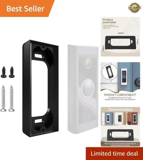 Essential 0.5” Mount Spacer for Ring 5AT3T5 Doorbell - Indoor Versatility