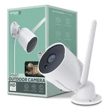 1080p Outdoor Security Camera – Weatherproof, Night Vision, White, 1-Pack