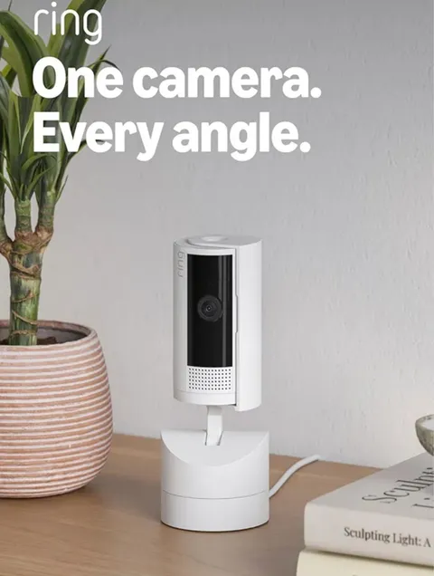 Ring Pan-Tilt Indoor Cam (Newest Mod.), 360° pan coverage HD video, plus Two-Way