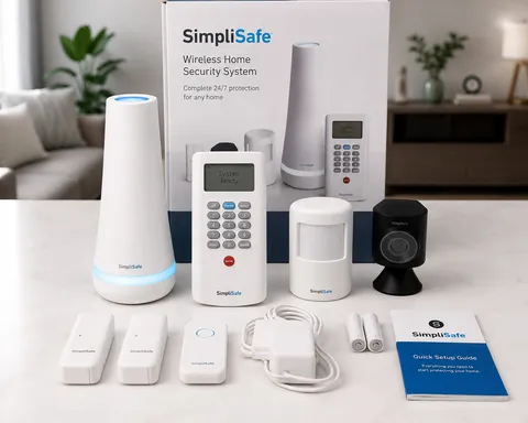 SimpliSafe 7 Piece Wireless Home Security System Open Box Smart Alarm