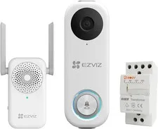 EZVIZ DB1C Smart Video Doorbell with Ringtone and Transformer Kit