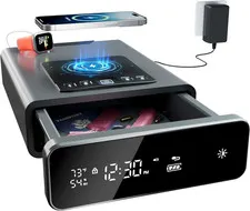 Biometric Discreet Safe with Wireless Charging & LED Display