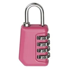 1 Pcs Combination Lock 4 Digit Locker Locks for Luggage Gym File Cabinet Pink