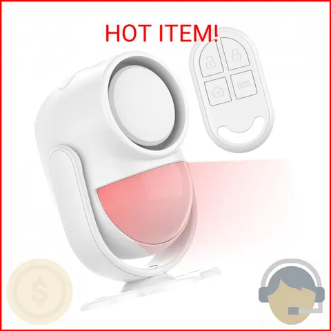 Luckydeer 125dB Loud Motion Sensor Alarm with 328ft Remote Control (40ft PIR Det