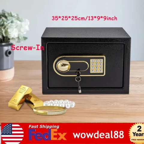 Safe Box Q235 Steel Password/2 Keys Home Security 25*35*25cm For Valuables/money