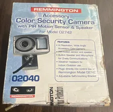 Remington 02040 Wired Color CCTV Camera PIR Motion Sensor 2-Way Audio Outdoor