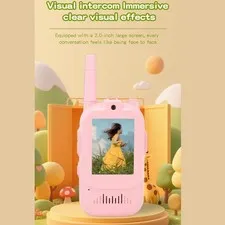 Kids Video Intercom Radio Ergonomic Design Long Distance Transfer Rechargea DYVR