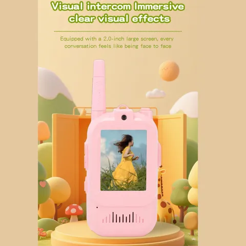 Kids Video Intercom Radio Ergonomic Design Long Distance Transfer Rechargea DYVR