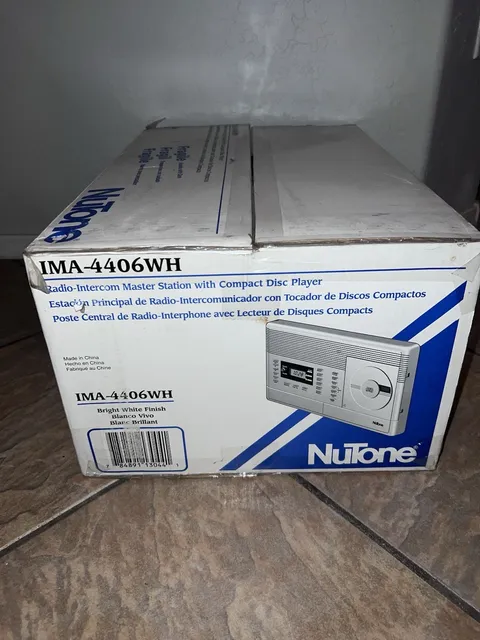 NEW NuTone IMA-4406WH Radio Intercom Master Station w/ Compact Disc Player White