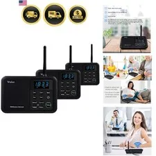 Intercoms Wireless for Home 1 Mile Range 22 Channel 100 Digital Code Display ...