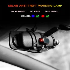 Solar-Powered LED Security Warning Light: Anti-Theft, Blinking Alarm Lamp for Ca