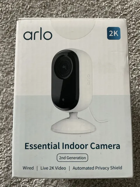 Arlo Essential Security Camera 2K - Indoor Only - 2nd Gen NEW - Wired Camera