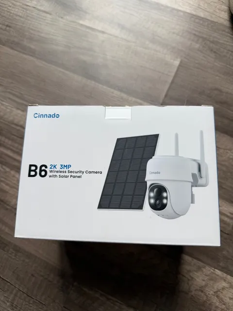 Cinnado B6 2K 3MP Wireless Security Camera With Solar Panel Night Vision PIR Mot