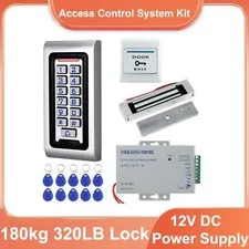 Door Access Control System Kit IP68 RFID Keypad + 180KG Electric Magnetic Lock