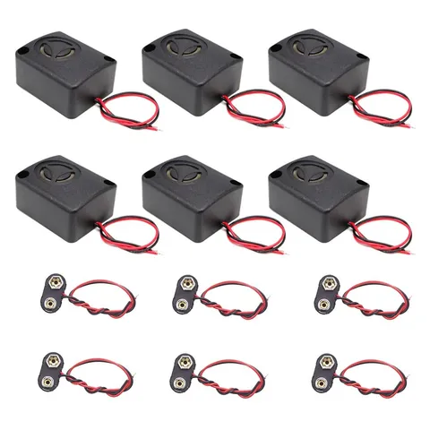 6 Sets 110dB Electronic Mini Piezo Alarm Siren DC 12V Insurance Anti-Theft Hi...