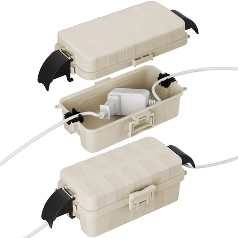 FLEMOON [2 Pack] IP55 Outdoor Electrical Box Waterproof with 2 Pack, Almond