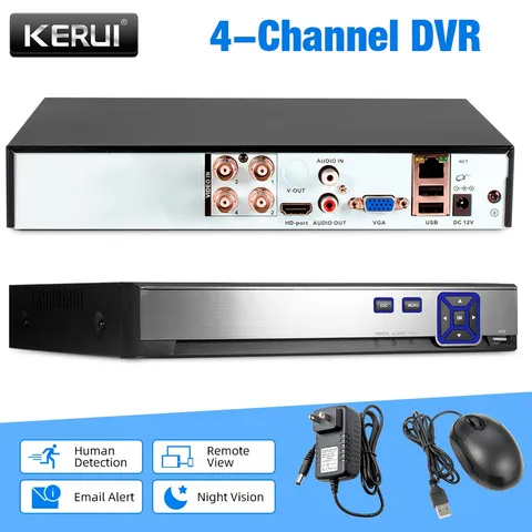 4CH DVR Surveillance Recorder H.265+ Compression Digital Video Recording Unit