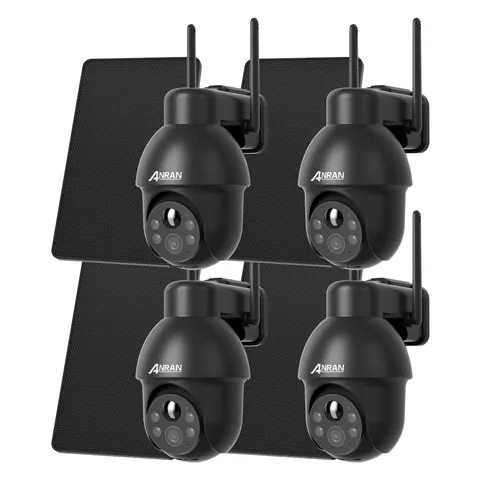 ANRAN WIFI Solar Battery Outdoor3K Wireless Security Camera 2-Way Audio IP66