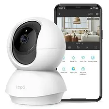Tapo TP-Link 2K Pan Tilt Security Camera for Baby Monitor, Dog 1-Pack, White