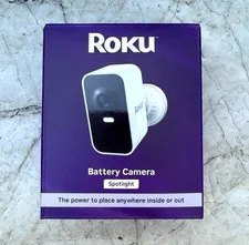 Roku Battery Camera Spotlight 1080p Wi-Fi Indoor/Outdoor Weather Resistant NEW