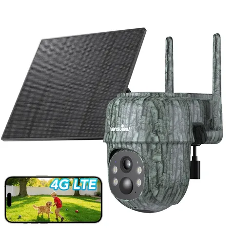 Wansview 4G LTE Solar Security Camera Wireless Outdoor No WiFi Color Night Visio