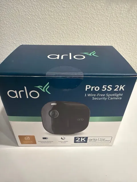 Arlo Pro 5S 2K Wire-Free Wi-Fi Spotlight Camera Night Vision Motion, Black