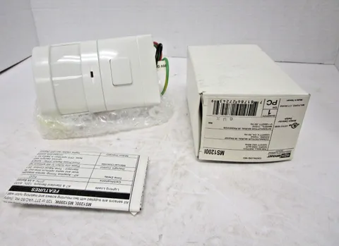 HUBBELL/BRYANT MS1200I PIR WALL SWITCH, IVORY, 1200 SQ FT, 120/277 VAC 60Hz, NIB
